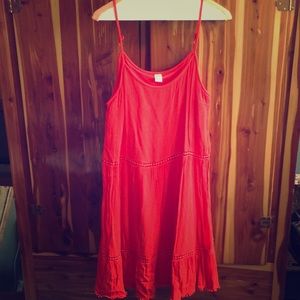 Orange peasant dress